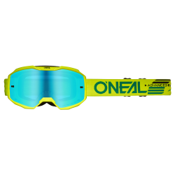 Мотокрос очила O'NEAL B-10 SOLID NEON YELLOW - RADIUM BLUE V.24