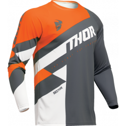 Мотокрос джърси THOR SECTOR CHECKER GRAY/ORANGE