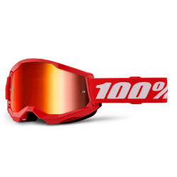 Мотокрос очила 100% STRATA2 RED - MIRROR RED 24