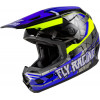 Детска крос каска FLY RACING Kinetic Scorched - Blue/Grey/Hi-Vis 2025 Детска крос каска FLY RACING Kinetic Scorched - Blue/Grey/Hi-Vis 2025