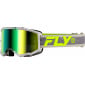 Мотокрос очила FLY RACING Zone Dark Grey/Hi-Vis - Iridiscent Green Mirror Lens 2025 thumb