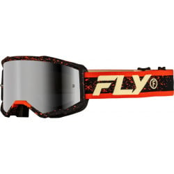 Мотокрос очила FLY RACING Zone Black/Red/Cream - Silver Mirror/Smoke Lens 2025