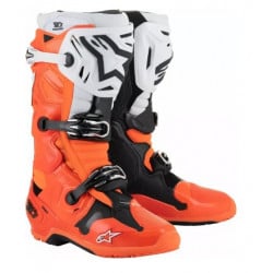 Мотокрос ботуши ALPINESTARS TECH 10 ENDURO ORANGE FLUO/BLACK/WHITE