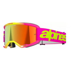 Мотокрос очила ALPINESTARS VISION 5 WORDMARK PNK/YLW MIRROR-RED