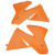 Пластмасови капаци за радиатор POLISPORT KTM SX/EXC (1998-00) Orange