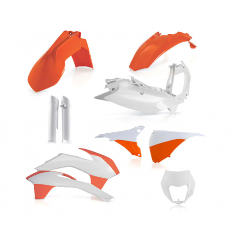 Комплект пластмаси ACERBIS KTM EXC/EXC-F 14-15 White/Orange Комплект пластмаси ACERBIS KTM EXC/EXC-F 14-15 White/Orange
