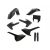 Комплект пластмаси ACERBIS Husqvarna FE250/350/450 19, TE125/250/300 19 Black
