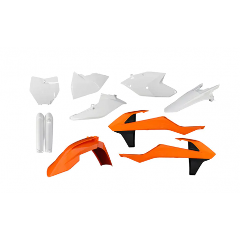 Пълен кит пластмаси KTM SX/SX-F 16-18 Orange1/White Пълен кит пластмаси KTM SX/SX-F 16-18 Orange1/White