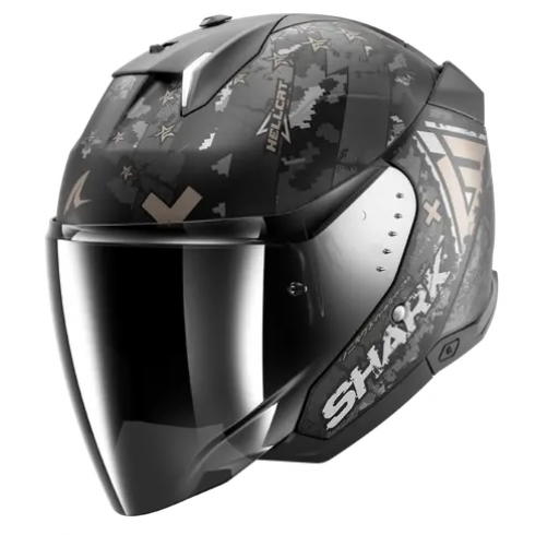 Каска за скутер SHARK SKWAL i3 JET HELLCAT Mat Anthracite Каска за скутер SHARK SKWAL i3 JET HELLCAT Mat Anthracite