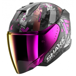 Каска за скутер SHARK SKWAL i3 JET HELLCAT Mat Black/Purple