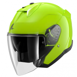 Каска за скутер SHARK SKWAL i3 JET  BLANK Toxic Green