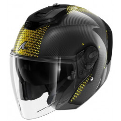 Скутерова каска SHARK RS JET CARBON IKONIK Gold/Chrom