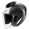 Скутерова каска SHARK RS JET CARBON SKIN Carbon White Black