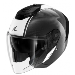 Скутерова каска SHARK RS JET CARBON SKIN Carbon White Black