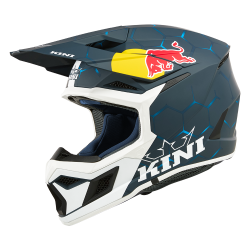Мотокрос каска KINI RED BULL MX3 1.0-BLUE/WHITE