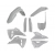 Комплект пластмаси ACERBIS Honda CRF250R 2025, CRF450R 2025 Grey