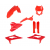 Комплект пластмаси ACERBIS Beta RR 2T/4T 23-24 Red