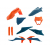 Комплект пластмаси ACERBIS KTM EXC/EXC-F 20-23 Orange/Blue