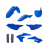 Комплект пластмаси ACERBIS Yamaha YZ65 18-23 Blue