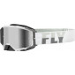 Мотокрос очила FLY RACING Zone Pro White/Grey - Silver Mirror/Smoke Lens thumb