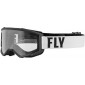Мотокрос очила FLY RACING Focus White/Black - Clear Lens thumb