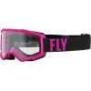 Мотокрос очила FLY RACING Focus Pink/Black - Clear Lens