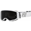 Мотокрос очила FLY RACING Zone White W/ Dark Smoke/Smoke Lens