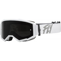 Мотокрос очила FLY RACING Zone White W/ Dark Smoke/Smoke Lens