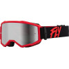 Мотокрос очила FLY RACING Zone Black/Red W/ Silver Mirror/Smoke Lens