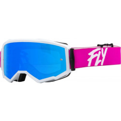 Мотокрос очила FLY RACING Zone Pink/White W/ Sky Blue Mirror/Smoke Lens Мотокрос очила FLY RACING Zone Pink/White W/ Sky Blue Mirror/Smoke Lens
