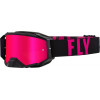 Мотокрос очила FLY RACING Zone Pro Black/Pink - Pink Mirror/Smoke Lens