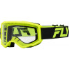 Мотокрос очила FLY RACING Focus 24 Black/Hi-Vis - Clear Lens