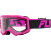 Мотокрос очила FLY RACING Focus 24 Black/Pink - Clear Lens