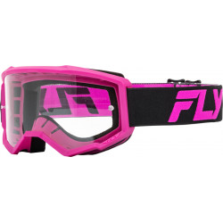 Мотокрос очила FLY RACING Focus 24 Black/Pink - Clear Lens