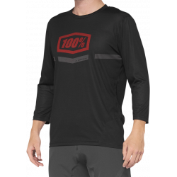 Вело джърси 100% AIRMATIC 3/4 SLEEVE BLACK/RED Вело джърси 100% AIRMATIC 3/4 SLEEVE BLACK/RED