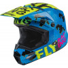 Детска крос каска FLY RACING Kinetic Scan- Blue/Hi-Vis-Pink