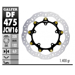 Плаващ преден спирачен диск Galfer WAVE FLOATING RACING 320x5mm DF475JCW160G03 Плаващ преден спирачен диск Galfer WAVE FLOATING RACING 320x5mm DF475JCW160G03