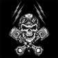 Кърпа за глава FLYDANNA COTN BIKER SKULL thumb