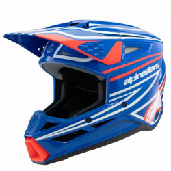 Детска мотокрос каска ALPINESTARS SM3 WURX BLUE/RED/WT/BK