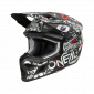Мотокрос каска O'NEAL 3SERIES ATTACK BLACK/WHITE V.25