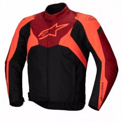 Текстилно яке ALPINESTARS T-JAWS V4 WATERPROOF BLACK/RED FLUO