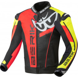 Кожено яке BERIK VISION GP BK/YW/RD