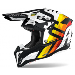 Мотокрос каска AIROH AVIATOR 3 RAINBOW/WHITE GLOSS