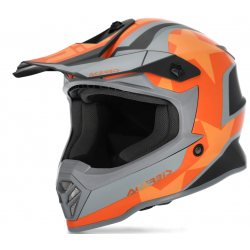 Детска мотокрос каска ACERBIS IMPACT STEEL BLACK/ORANGE