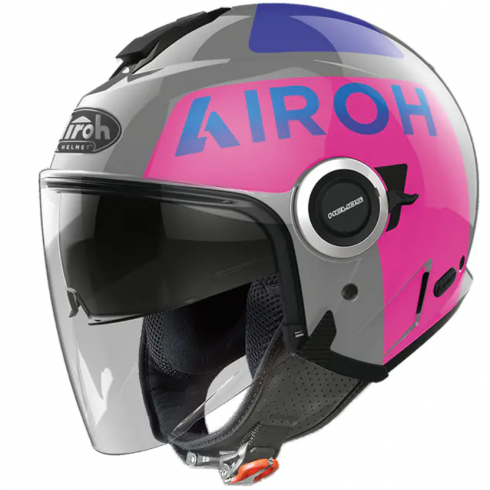 Kаска за скутер AIROH HELIOS UP PINK/GREY GLOSS Kаска за скутер AIROH HELIOS UP PINK/GREY GLOSS