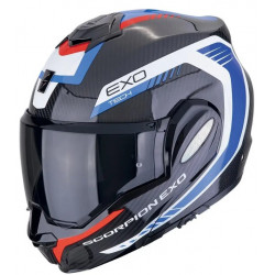 Модуларна каска SCORPION Exo-Tech Evo Carbon BLACK/BLUE/RED
