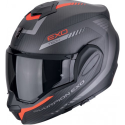 Модуларна каска SCORPION Exo-Tech Evo Carbon BLACK/RED