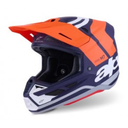 Мотокрос каска ALPINESTARS SM7 CORE ORAN/BLUE Мотокрос каска ALPINESTARS SM7 CORE ORAN/BLUE