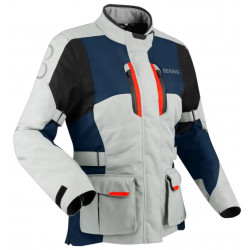 Дамско текстилно яке BERING Siberia Grey/Blue/Red
