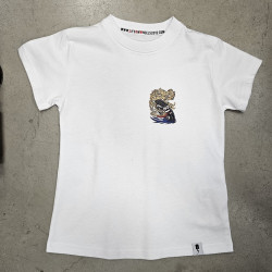 Детски тениска Life on Wheels TYRE SLIDE WHITE/BLUE